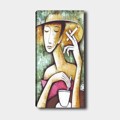 Репродукция Женщина с кофе и сигаретой цена и информация | Репродукции, картины | hansapost.ee