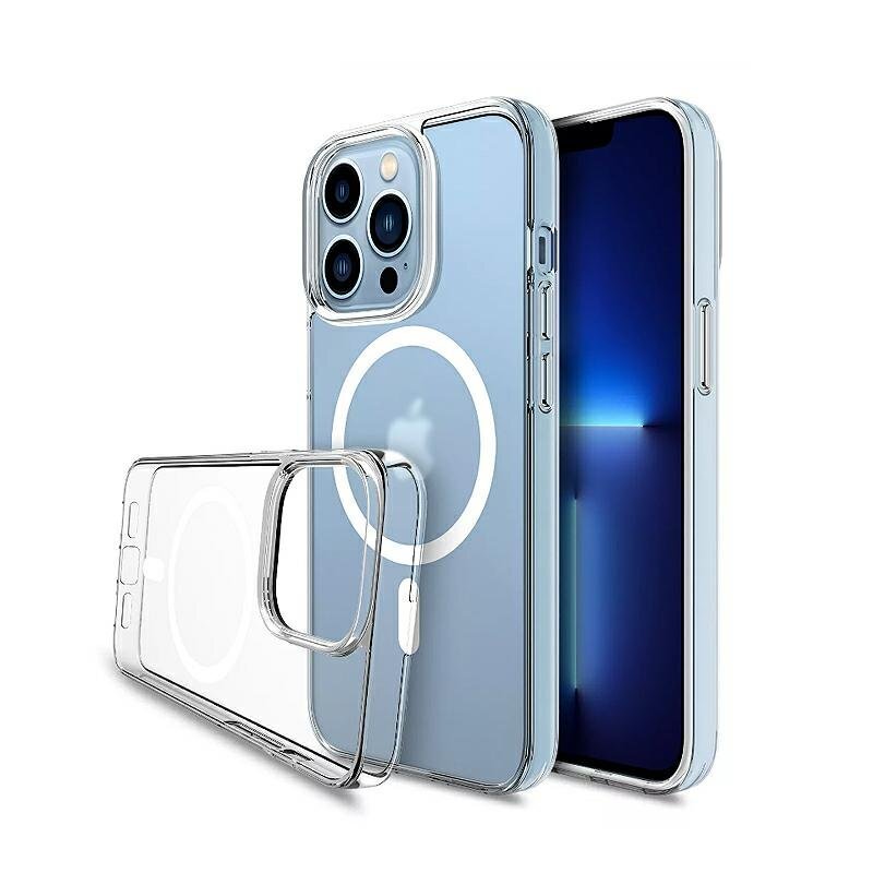 Mocco Magsafe Back Case 1 mm Silicone Case for Apple iPhone 14 Pro Max Transparent hind ja info | Telefonide kaitsekaaned ja -ümbrised | hansapost.ee