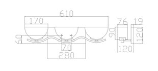 Настенный светильник для ванной комнаты Elstead Lighting Verve HK-VERVE3-BATH цена и информация | Настенные светильники | hansapost.ee