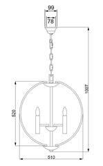 Rippvalgusti Elstead Lighting Euclid HK-EUCLID-3P hind ja info | Rippvalgustid | hansapost.ee