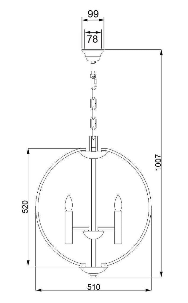 Rippvalgusti Elstead Lighting Euclid HK-EUCLID-3P hind ja info | Rippvalgustid | hansapost.ee