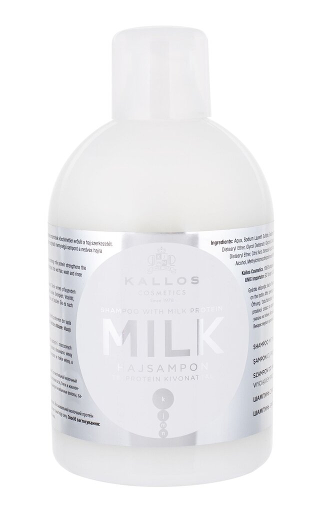Kallos Cosmetics Milk šampoon 1000 ml цена и информация | Šampoonid | hansapost.ee