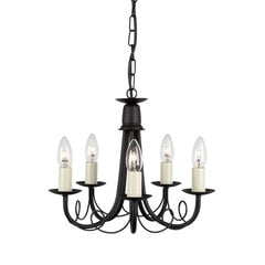 Rippvalgusti Elstead Lighting Minster MN5-BLACK цена и информация | Люстры | hansapost.ee