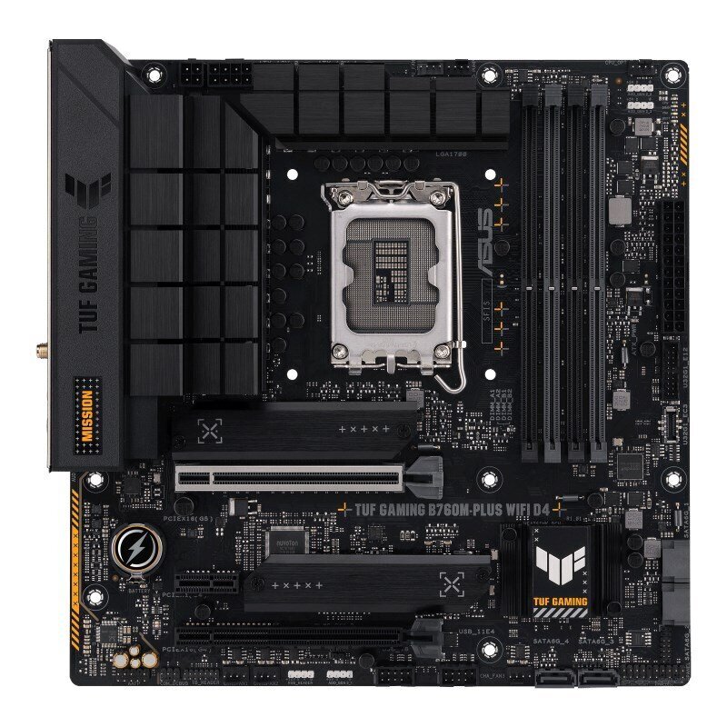 Asus TUF GAMING B760M-PLUS WIFI D4, Micro ATX, LGA1700, DDR4 цена и информация | Emaplaadid | hansapost.ee