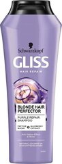 Шампунь нейтрализующий желтые оттенки Schwarzkopf Gliss Hair Repair Purple, 250 мл цена и информация | Шампуни | hansapost.ee