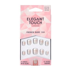 Kunstküüned Elegant Touch Natural French Bare 144 XS, 24 tk. price and information | Manicure and pedicure accessories | hansapost.ee