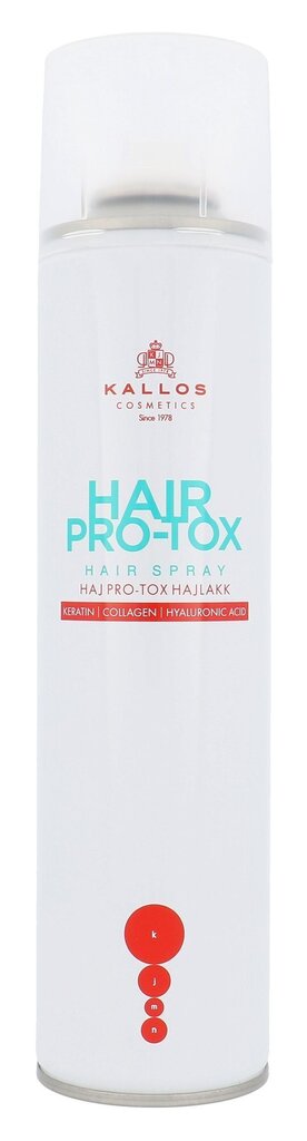 Tugev juukselakk Kallos Hair Pro-Tox 400 ml hind ja info | Juuste viimistlusvahendid | hansapost.ee