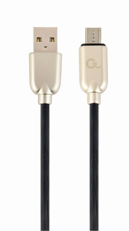 Gembird USB Male - Micro USB Male Premium rubber 2m Black цена и информация | Juhtmed ja kaablid | hansapost.ee