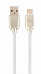 Gembird USB Male - Micro USB Male Premium rubber 2m White hind ja info | Juhtmed ja kaablid | hansapost.ee