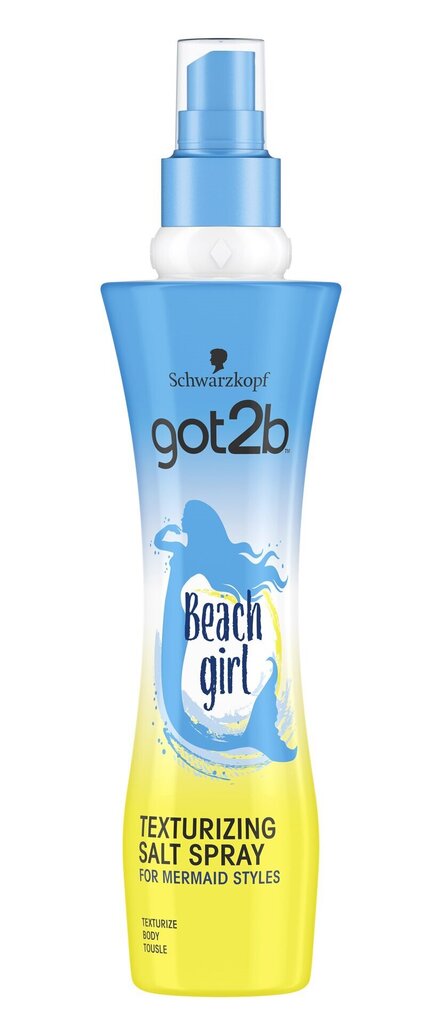 Juuksesprei soolaga Schwarzkopf Got2b Beach Girl 200 ml hind ja info | Juuste viimistlusvahendid | hansapost.ee