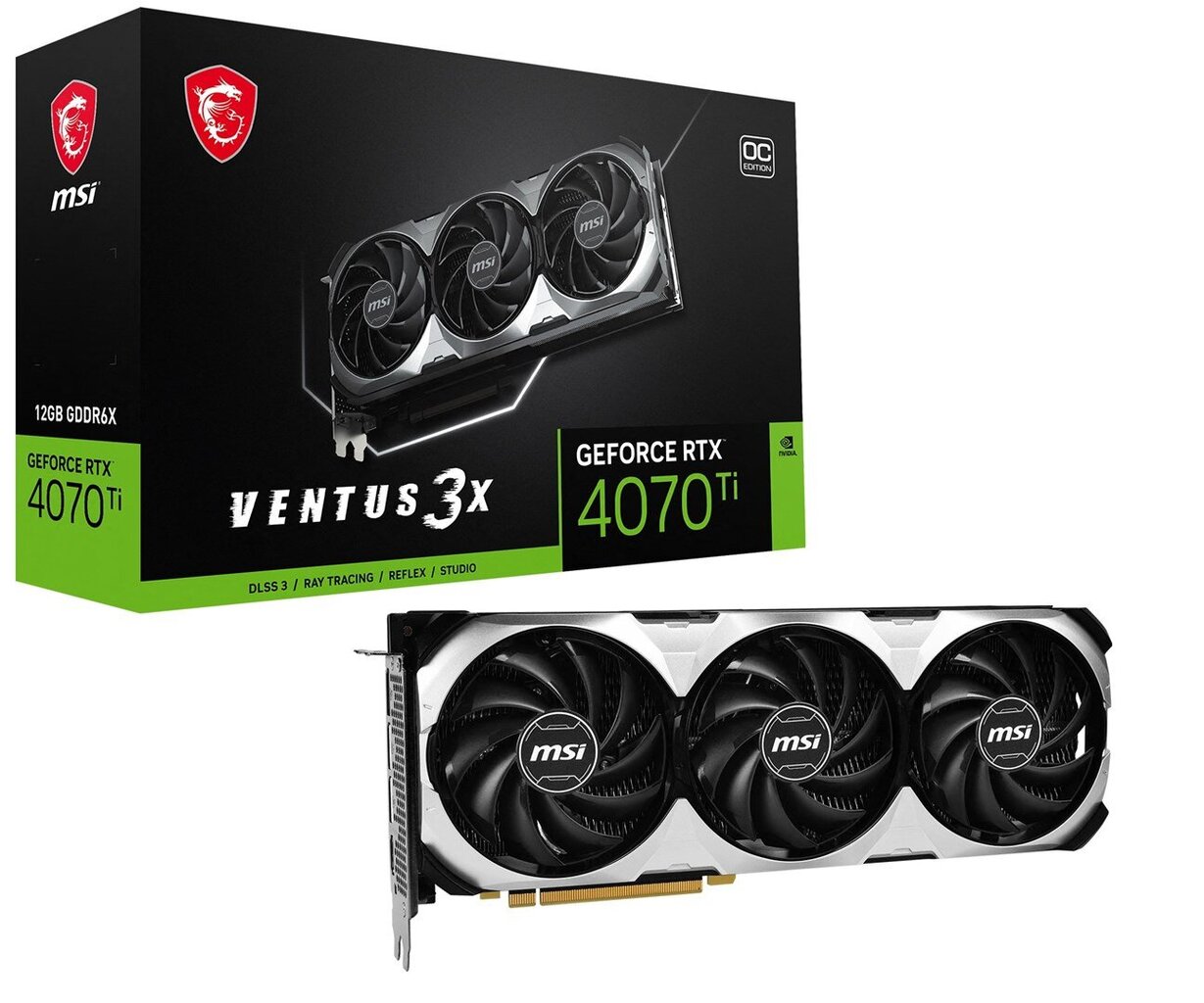 MSI GeForce RTX 4070 Ti VENTUS 3X 12G OC цена и информация | Videokaardid | hansapost.ee