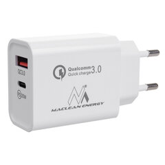 Maclean 20W, PD, MCE485W, Quick Charge цена и информация | Зарядные устройства для телефонов | hansapost.ee