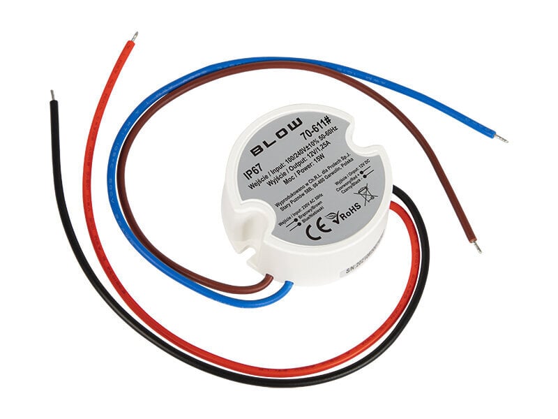 Blow, 12V 1.25A 15W hind ja info | Juhtmed ja kaablid | hansapost.ee