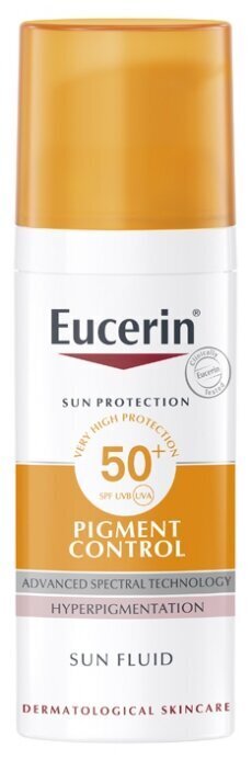 Päikesekreem näole Eucerin Sun Protection Pigment Control SPF50+ 50ml hind ja info | Päikesekaitse ja päevitusjärgsed kreemid | hansapost.ee