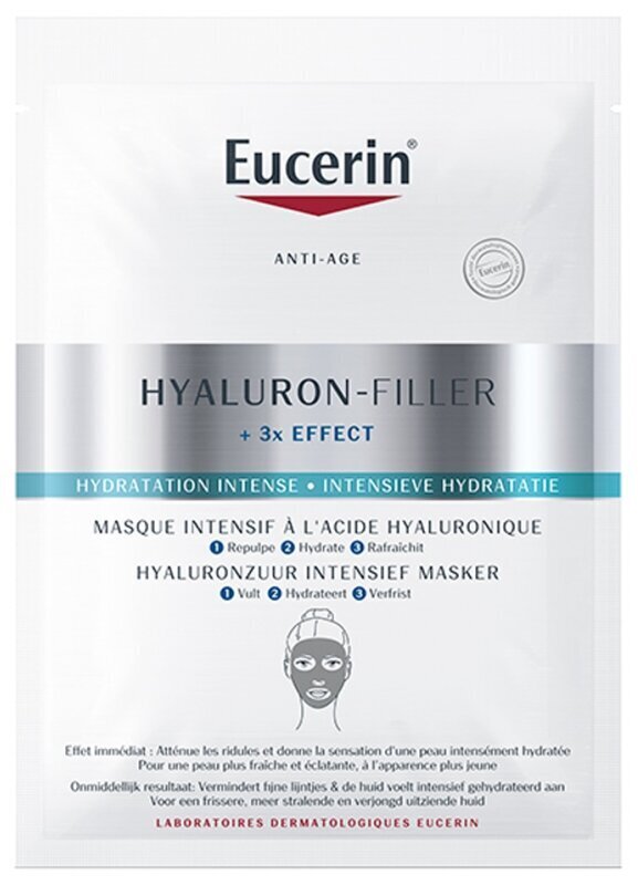 Intensiivselt niisutav kangasmask Eucerin Hyaluron-Filler + 3x Effect цена и информация | Näomaskid ja silmamaskid | hansapost.ee