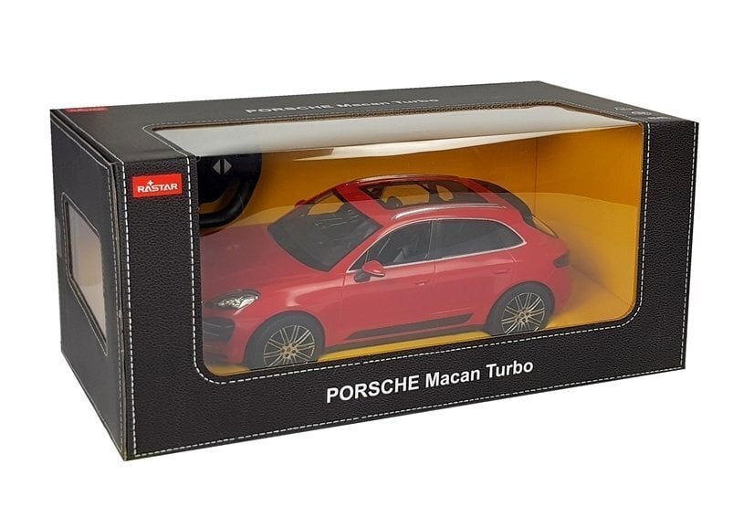 Auto Porsche Macan Turbo Rastar koos kaugjuhtimispuldiga 1:14, punane цена и информация | Mänguasjad poistele | hansapost.ee
