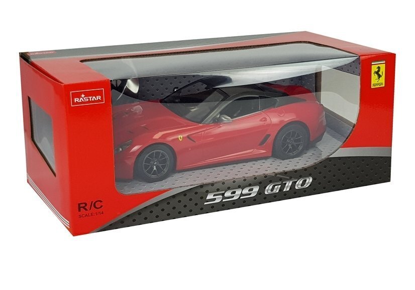 Auto Ferrari 599 GTO Rastar koos kaugjuhtimispuldiga 1:14, punane hind ja info | Mänguasjad poistele | hansapost.ee