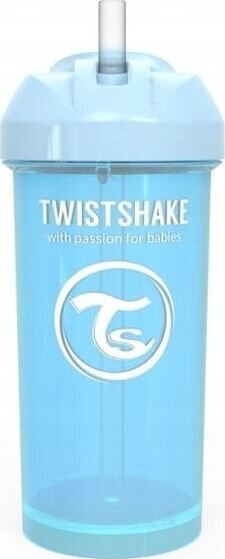 Joogipudel kõrrega Twistshake, 360 ml, sinine цена и информация | Joogipudelid | hansapost.ee