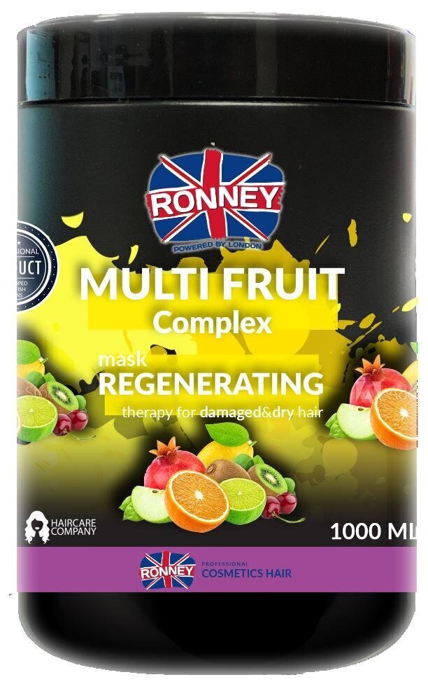 Taastav juuksemask Ronney Professional Multi Fruit Complex Regenerating 1000 ml цена и информация | Juuksemaskid, õlid ja seerumid | hansapost.ee