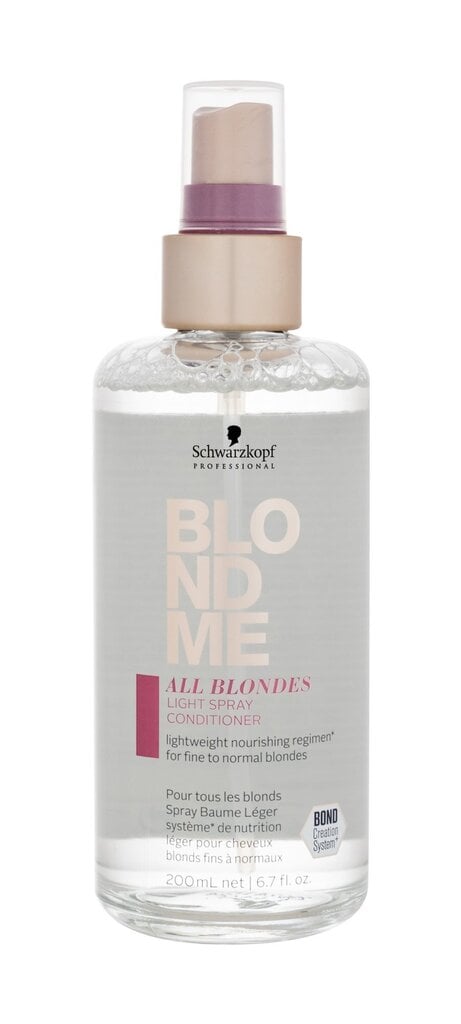 Pihustatav juuksepalsam Schwarzkopf Professional Blond Me All Blondes Light 200 ml hind ja info | Juuksemaskid, õlid ja seerumid | hansapost.ee