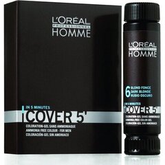 Geel juuksevärv meestele L´Oreal Professionnel Homme Cover 5 Hair Color 3x50ml, 7 Medium Blonde hind ja info | Juuksevärvid | hansapost.ee