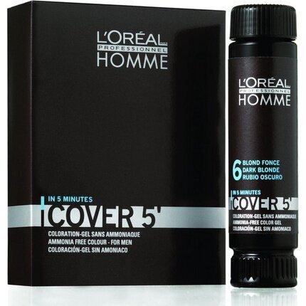 Geel juuksevärv meestele L´Oreal Professionnel Homme Cover 5 Hair Color 3x50ml, 7 Medium Blonde цена и информация | Juuksevärvid | hansapost.ee