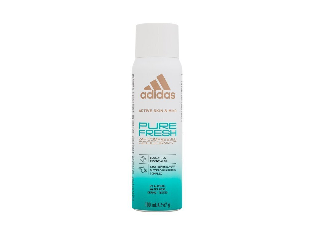 Spreideodorant Adidas Pure Fresh 24h 100 ml цена и информация | Deodorandid | hansapost.ee