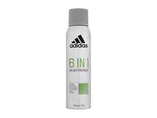 Spreideodorant meestele Adidas 6 In 1 48h 150 ml price and information | Deodorants | hansapost.ee