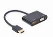 Gembird HDMI male to HDMI female + VGA f цена и информация | USB adapterid ja jagajad | hansapost.ee