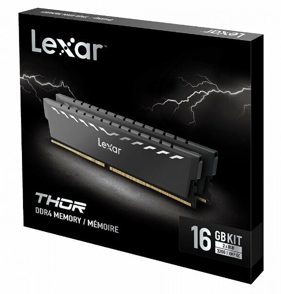 Lexar THOR, 16GB (2x8GB), DDR4, 3200MHz (LD4BU016G-R3200GDXG) цена и информация | Operatiivmälu | hansapost.ee