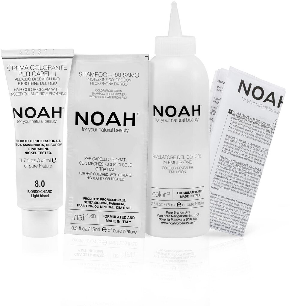 Püsivärv juustele Noah 8.0 Light Blond 140 ml hind ja info | Juuksevärvid | hansapost.ee