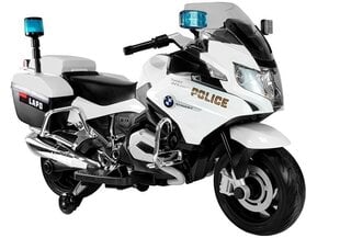 Elektriline mootorratas lastele BMW R1200 Police, valge цена и информация | Электромобили для детей | hansapost.ee