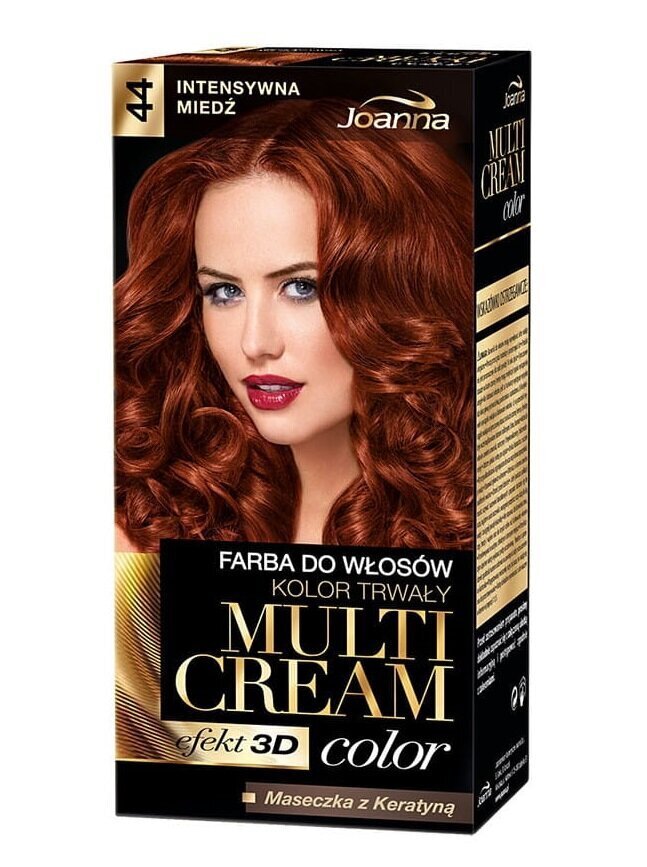 Juuksevärv Joanna Multi Cream Color 100 ml, 44 Intensive Copper цена и информация | Juuksevärvid | hansapost.ee