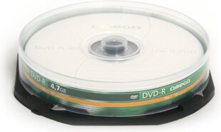 Компакт-диски Omega DVD-R 4,7 ГБ, 16х10 шт. цена и информация | Виниловые пластинки, CD, DVD | hansapost.ee