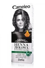 Värviv juuksekreem Delia Cameleo Herbal Henna 75 g, Black hind ja info | Juuksevärvid | hansapost.ee