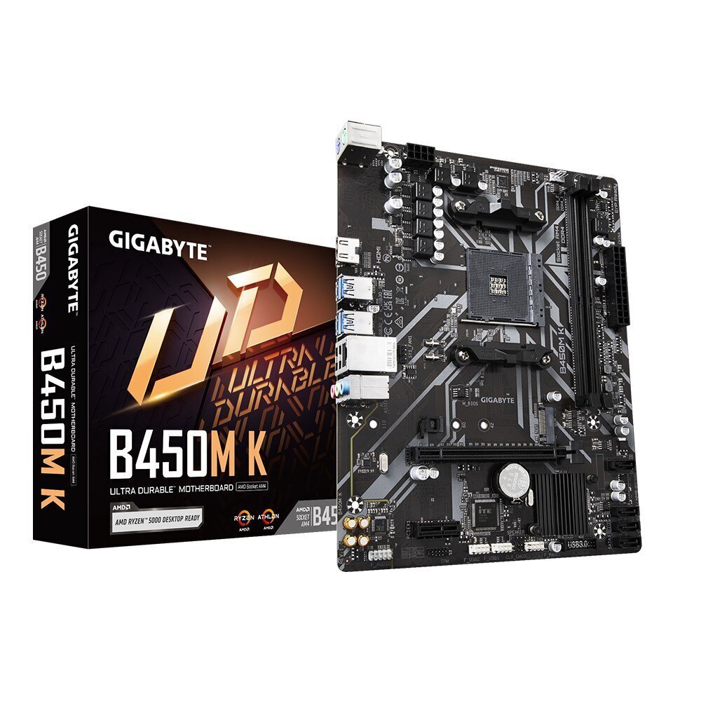 Gigabyte B450M K (rev. 1.0), Micro ATX, AM4, DDR4 цена и информация | Emaplaadid | hansapost.ee