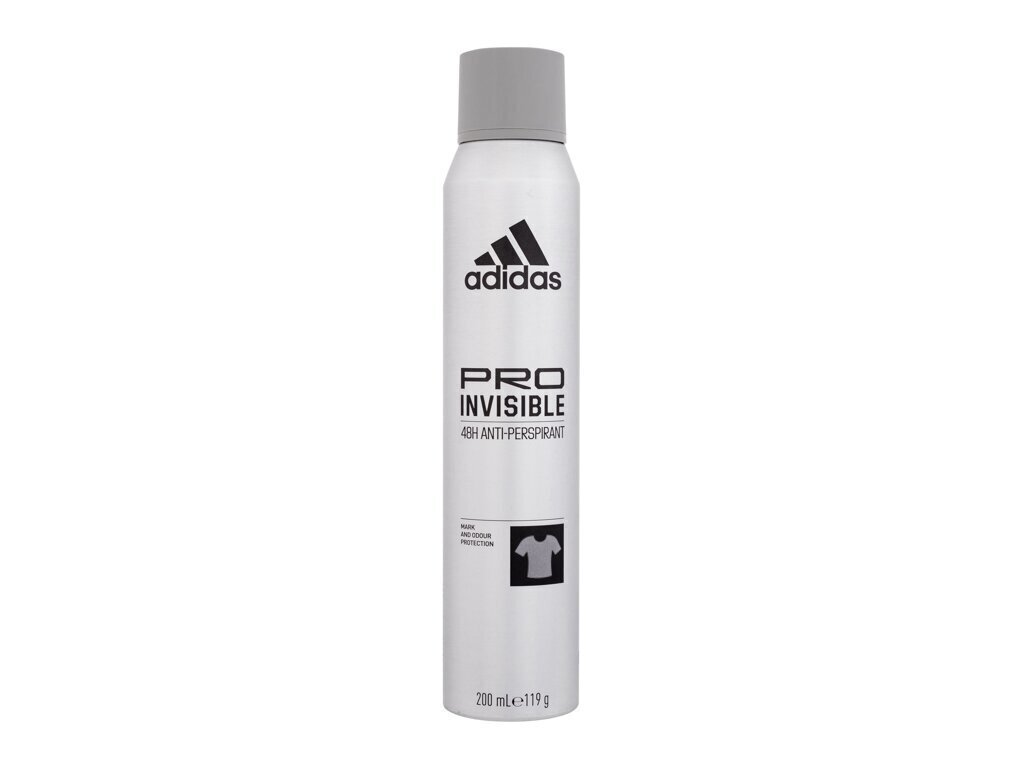 Spreideodorant meestele Adidas Pro Invisible 48h 200 ml цена и информация | Deodorandid | hansapost.ee