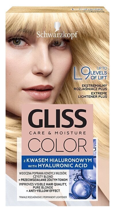 Juuksevärv Schwarzkopf Gliss Color L9 Lightener цена и информация | Juuksevärvid | hansapost.ee