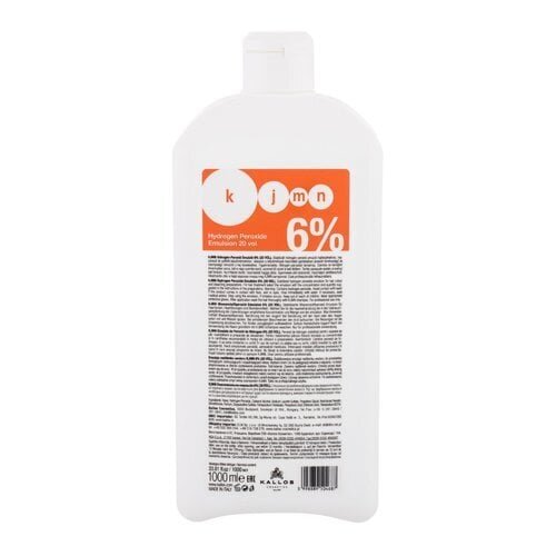 Kallos KJMN Hydrogen Peroxide Emulsion 6% - Creamy hydrogen peroxide 1000ml hind ja info | Juuksevärvid | hansapost.ee