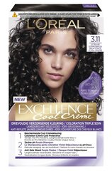 Краска для волос L'Oréal Paris Excellence Cool Creme, 3.11 Ultra темная пепельная брюнетка цена и информация | Краска для волос | hansapost.ee