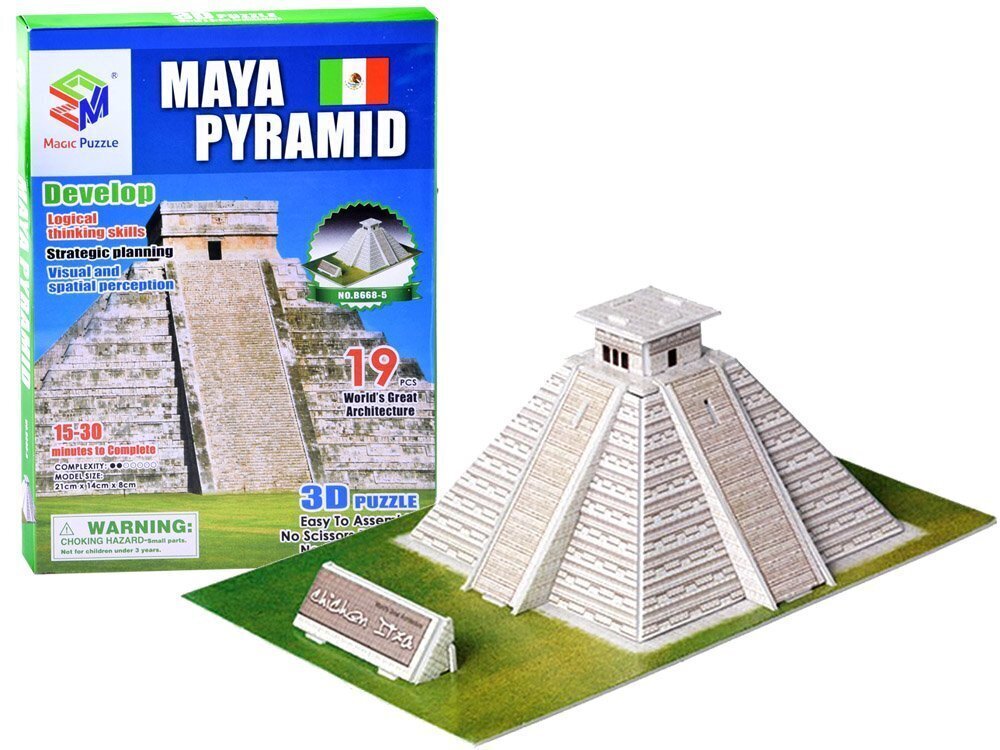 3D pusle Maya Pyramid, 19 o. hind ja info | Pusled lastele ja täiskasvanutele | hansapost.ee