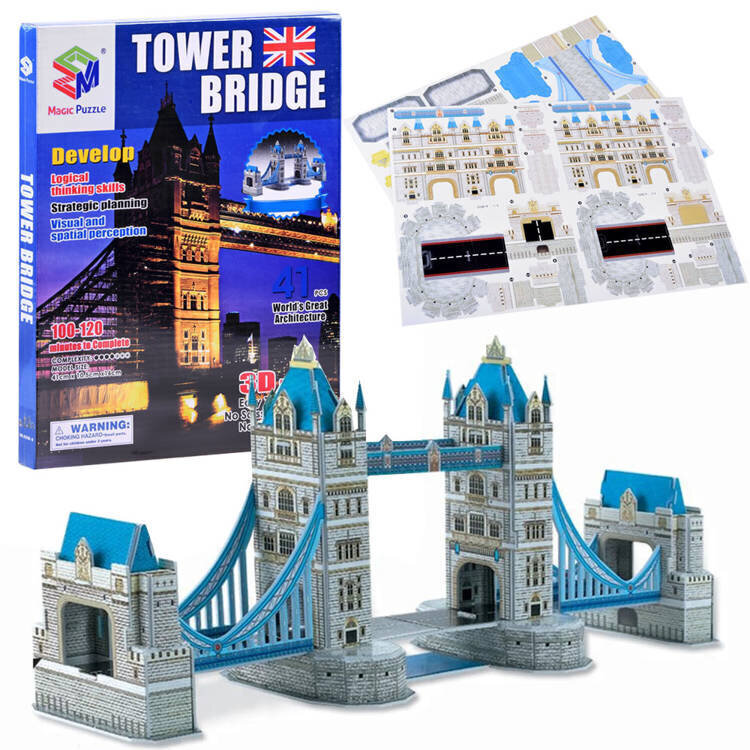 3D pusle Tower Bridge, 41 o. hind ja info | Pusled lastele ja täiskasvanutele | hansapost.ee