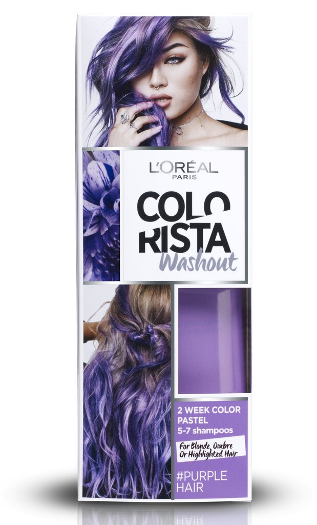 Ajutine juuksevärv L'Oreal Paris Colorista Washout, Purple hind ja info | Juuksevärvid | hansapost.ee