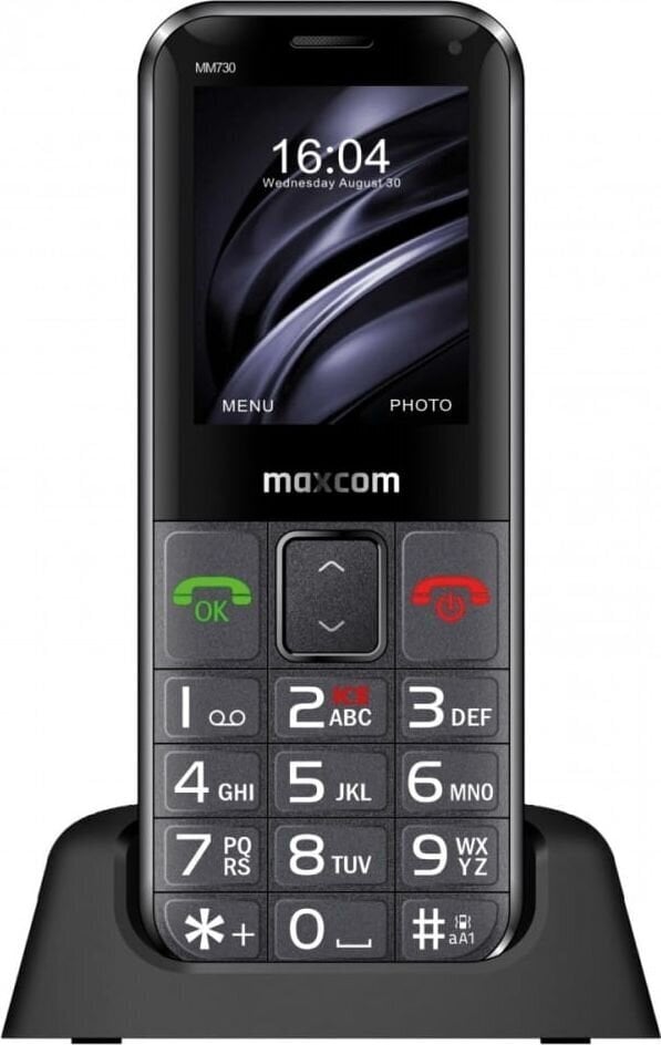 Maxcom Comfort MM730 Senior Phone 2G Black цена и информация | Telefonid | hansapost.ee