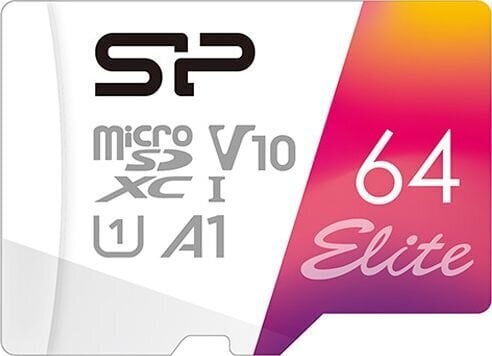 Silicon Power Elite Micro SDXC 64GB UHS-I A1 V10 hind ja info | Fotoaparaatide mälukaardid | hansapost.ee