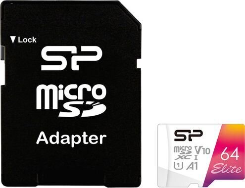 Silicon Power Elite Micro SDXC 64GB UHS-I A1 V10 hind ja info | Fotoaparaatide mälukaardid | hansapost.ee