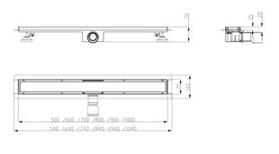 Dušikanal Sleek 50cm hind ja info | Duširennid | hansapost.ee