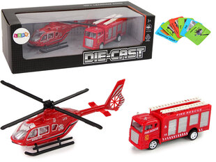 Tuletõrje transpordikomplekt - auto ja helikopter hind ja info | Mänguasjad poistele | hansapost.ee