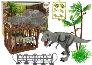 Komplekt Dinosauruste park koos kujude ja puuriga цена и информация | Игрушки для мальчиков | hansapost.ee