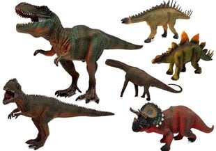 Türannosauruste ja muude dinosauruste kujukeste komplekt, 6 tk. hind ja info | Mänguasjad poistele | hansapost.ee